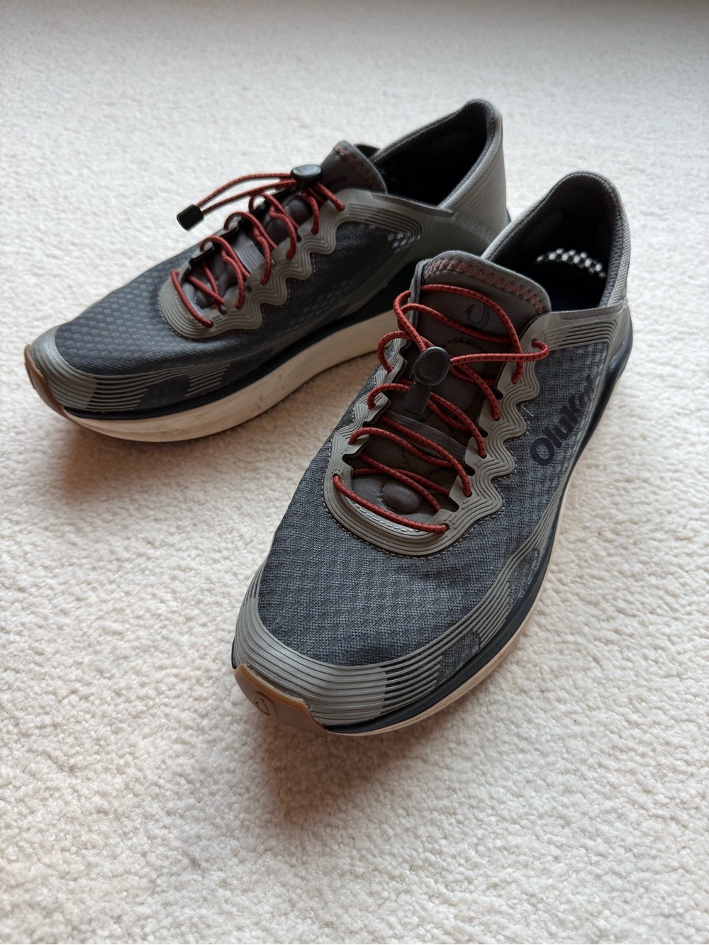 OLUKAI men's ahi boat sneaker in rock/ash water mesh quick dry 9.5 - Picture 3 of 8